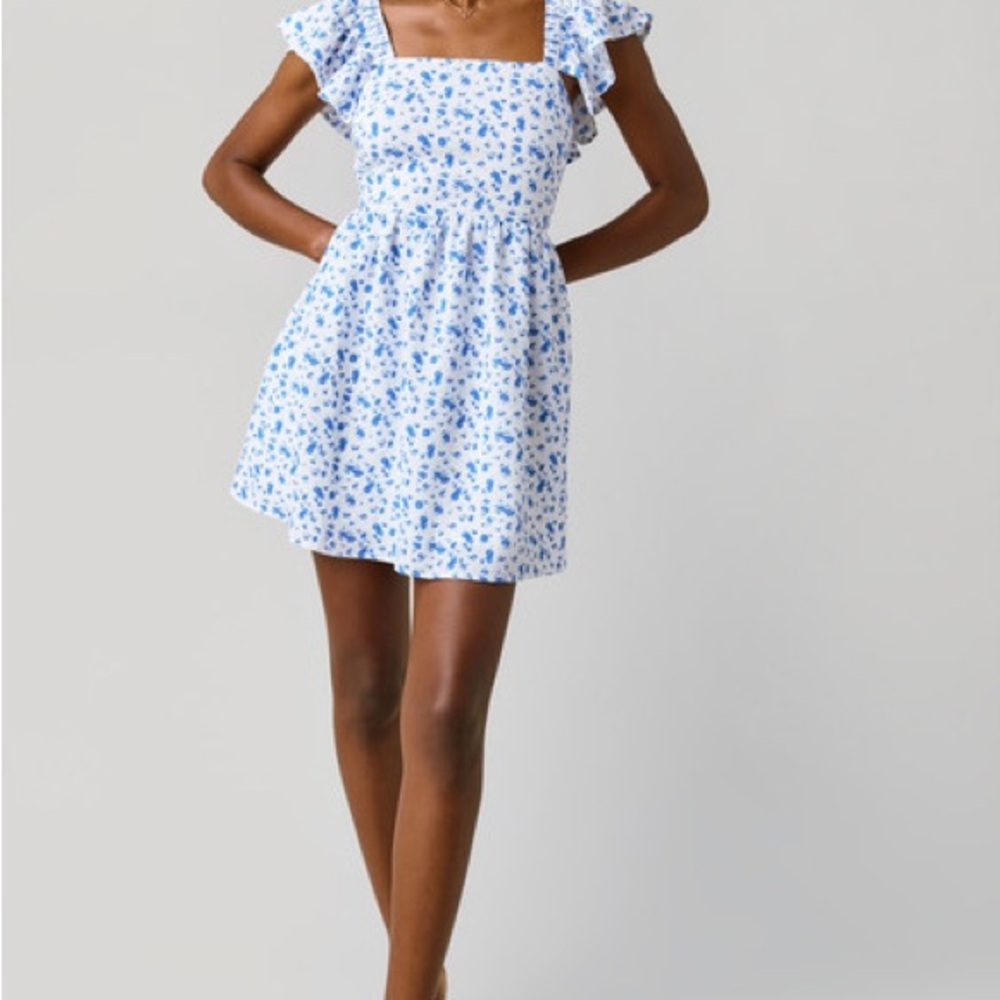 NWT! Blue Floral Ruffle Sundress